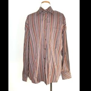 Sette Ponti Men's button front dress shirt Size L